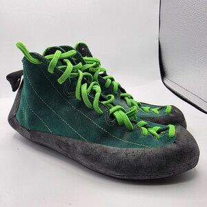 Five Ten Mens Size 10 Green Black Rock Climbing Shoes Outdoors Adventure